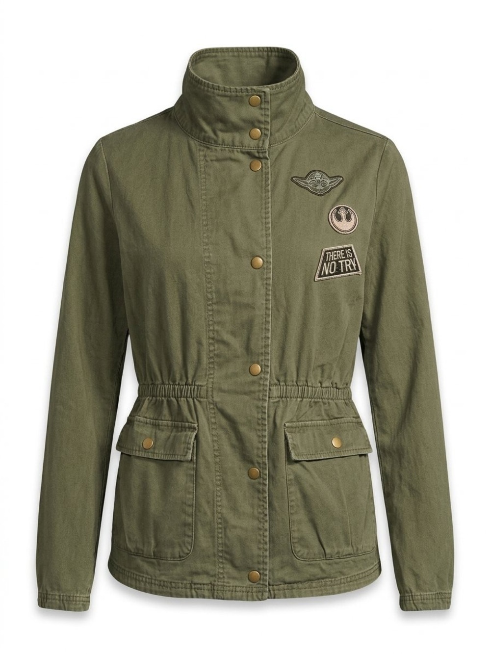 STAR WARS/ Her Universe Olive Green Utility Jacket/ Star Wars Patches/ L/ Ptp-20